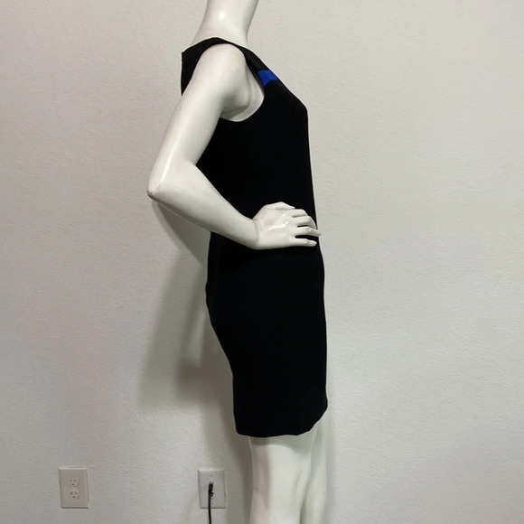Petite Sophisticate Blue & Black Sleeveless Mini Sheath Dress Size 2 - Picture 5 of 5